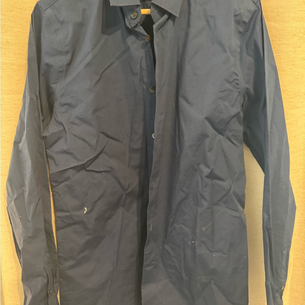 Express Men's Navy Dress Shirt